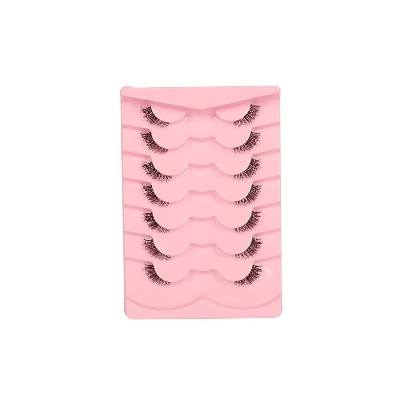 Pestañas Postizas Corto Natural Media Pestañas Wispy Clear Band Cat