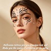 Zebra Face Tattoo, Temporary Tattoo, Zebra Costume for Halloween, Carnival