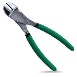 INJOYTEC 8-Inch Angled Pliers, Strong Nippers, Wire Cutter, Wire Nippers, Strand Cutter, Double-Edged, Electrician Pliers, Plastic Nippers, Cutting, Nippers, Tool, Cutting Blade, Compact, Beads