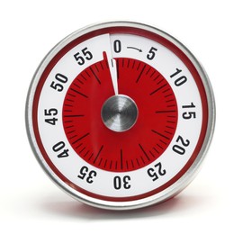 Kitchen Timer for Cooking,Chef Cooking Timer Clock,Visual Timers,60-Minute Countdown,Magnetic Base, Mechanical Clockwork,No Batteries Required,Ringer Alert,Timers for Kitchen/Study/Work/Gym,Red