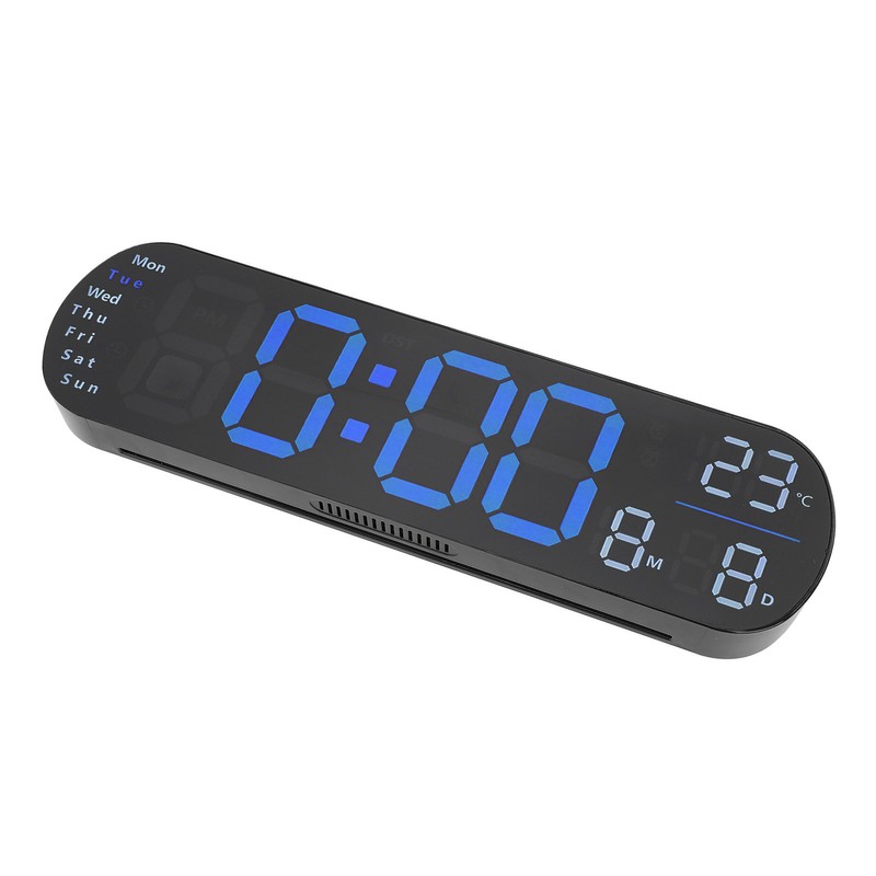 Digital Wall Clock Large Display with Remote Control Auto Brightness
