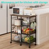 HapiRm Rolling Kitchen Carts with Storage - Microwave Table Stand