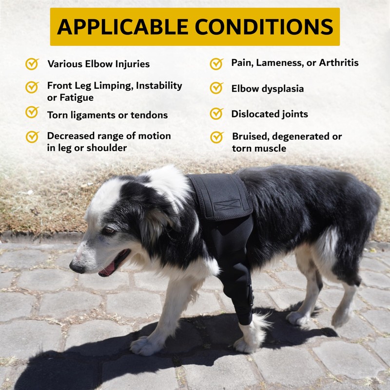 AGON Dog Elbow Brace for Elbow Support – Adjustable Hinge