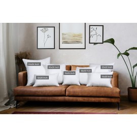 Utopia Bedding Throw Pillows (Set of 4, White), 24 x 24 Inches Pillows for Sofa, Bed and Couch Decorative Stuffer Pillows