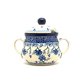 Polish Pottery Sugar Bowl - Clover Field