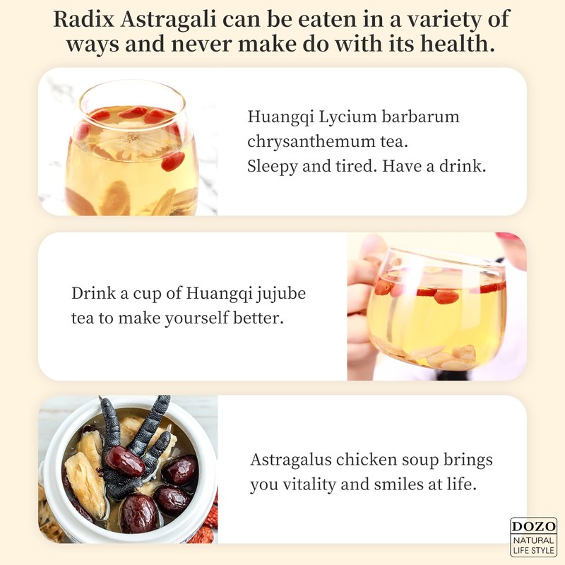 DOZO Astragalus Slice Radix Astragalus Root Huang qi Tea 黄芪