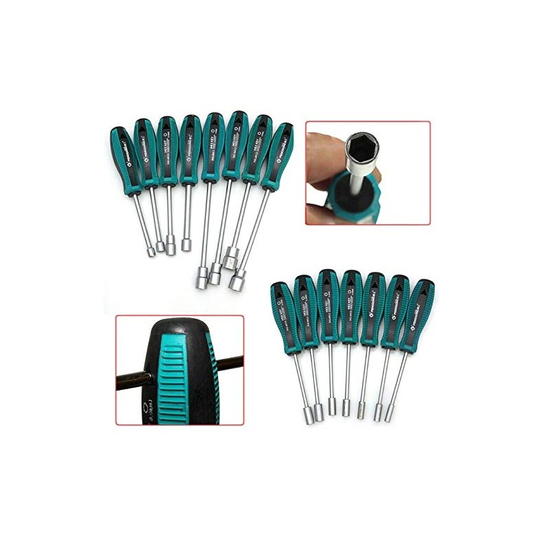 TOOLSTAR Socket Screwdriver, 1PCS 5.5mm Metal Socket Driver Wrench Screwdriver