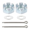 uxcell 2Sets Trailer Nut Kit, Carbon Steel 1"-14 Hex Castle