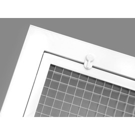 18" x 18" Cube Core Eggcrate Return Air Filter Grille for 1" Filter - Aluminum - White [Outer Dimensions: 20.5" x 20.5]
