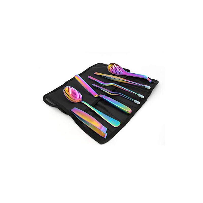 Kit de Emplatado Chef Premium 8 pzas de Montaje/Plating/Repostería/Mixología/Barman/cocina molecular