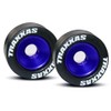 Traxxas 5186A Wheelie Bar Blue with Rubber Wheels