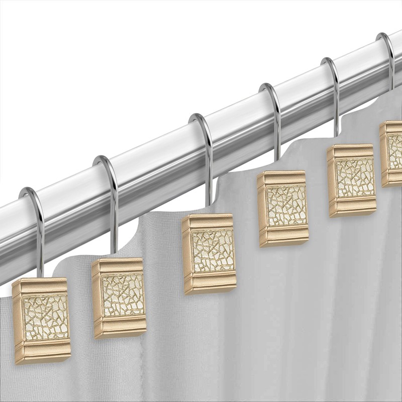 Popular Bath Champagne Sinatra, Shower Curtain Hooks