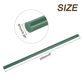 uxcell 6pcs Full Size Hot Glue Sticks for Glue Gun 0.27 x 8 inch Small Glue Sticks, 7 x 200mm Dark Green