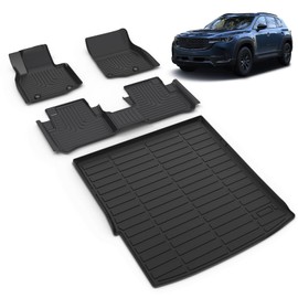 VOUKIY All Weather Car Floor Mats & Cargo Liner Set Fit for Mazda CX-50 Hybrid 2025-2026 Floor Liners Trunk Liner CX50 Hybrid Cargo Mat Accessories Black