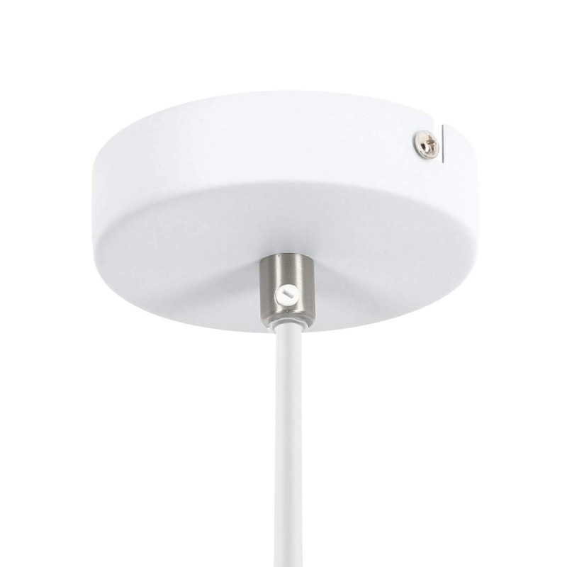 LED Universum "Steve" Pendant Light, Metal White with Silver Base,