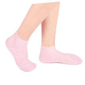 Beavorty Foot Care Gloves Moisturizing Anti-drying Socks Foot Callus Remover Dry Skin Socks Pink