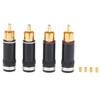 Preffair R1764 RCA Audio Plug 24K Gold Plated Signal Cable