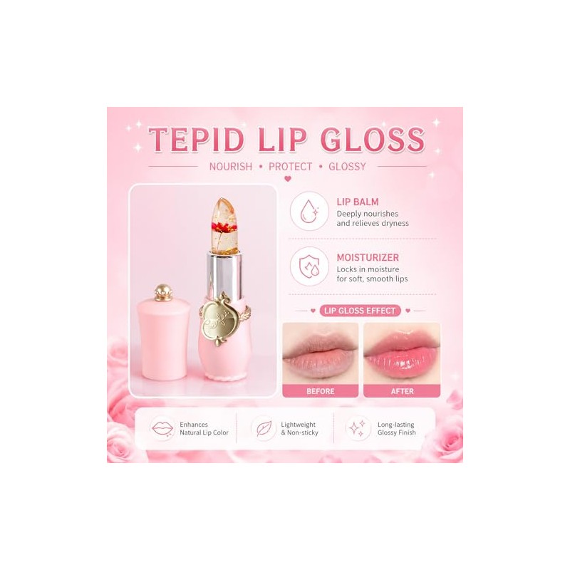 FirstFly - Juego de 6 lápices labiales nutritivos de larga