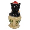 Ebros Gift Ceramic Tabby And Tuxedo Black Kitty Cats In