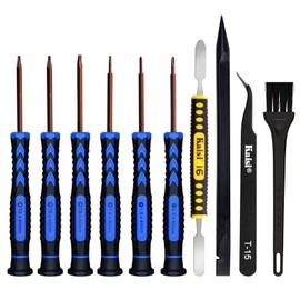 Kaisi Screwdriver Set for Macbook with T5 T6 T8 Torx Screwdriver,P5 Pentalobe,Ph000 Phillips and 2.0Y Triwing Screwdriver Set with spudger,Tweezer, cleaning brushes for Macbook Air and Pro
