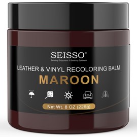 SEISSO Leather Repair Kit, 200 g Leather Repair Cream, Leather Balm, Leather Restorer, Leather Scratch Repair for Belts, Shoes, Car Seats, Sofas, Leather Care Balm, Reddish Brown