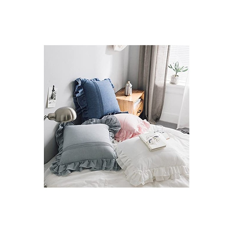 Antique Throw Pillow Case 45*45cm Fashion Pillowcase Ruffle Nordic Shabby