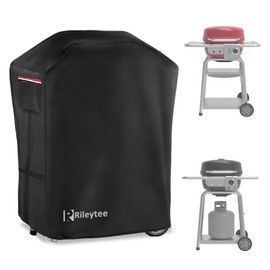 Rileytee Cover for Charbroil Bistro Pro Electric Grill and Bistro Pro Gas Grill,Outdoor Heavy Duty 600D Waterproof BBQ Griddle Grill Cover for 25302145/25302146/25302148/25302161,Black,CB1250073P4