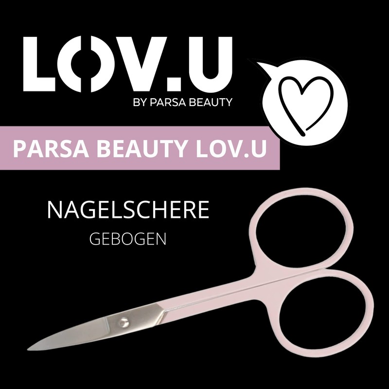 PARSA Beauty LOV.U Nail Scissors (Pink) - Nail Cutter for