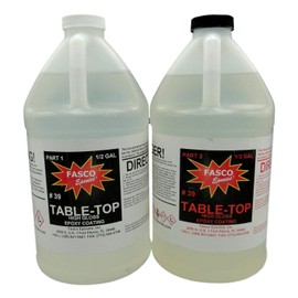 Crystal Clear Epoxy Resin 1 Gallon Kit | Great for Wood Projects BarTops River Tables Tumblers Artist Quality| Two Part Kit Includes Resin and Hardener