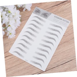 Ipetboom Artificial Eyebrow Hair-like Transfer Stickers 2pcs Brow Stencils Kit Easy Application for Sparse Light Eyebrows