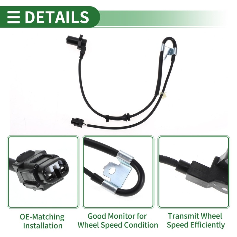 Motoforti ABS Wheel Speed Sensor ABS Sensor Anti-lock Braking System