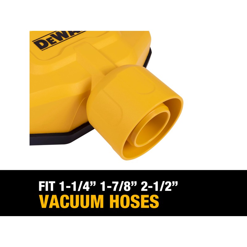 DeWalt DXVA00-1500E Dust Collector has a funnel design for maximum