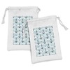 Ambesonne Anchor Fabric Pouch Set of 2, Pattern with Anchors