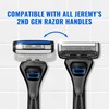 Jeremy's Razors 3-Blade Refills for Men with Lubrication Strip, 8
