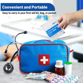 JMU Sterile Gauze Pads 3x3, 100 Pack 8-ply Non Woven Sterile Gauze Sponges, Individually Packed for Wound Care, 18boxes/case