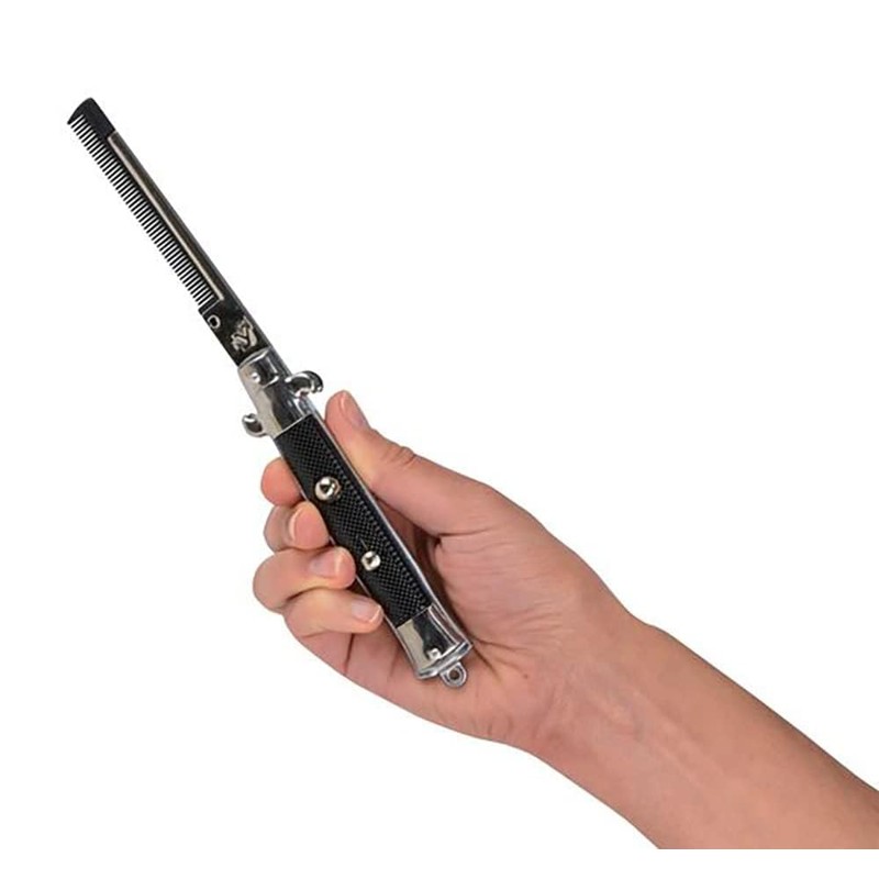 Chochkees 9" Inches Folding Pocket Comb, Stainless Steel (12-Pack)