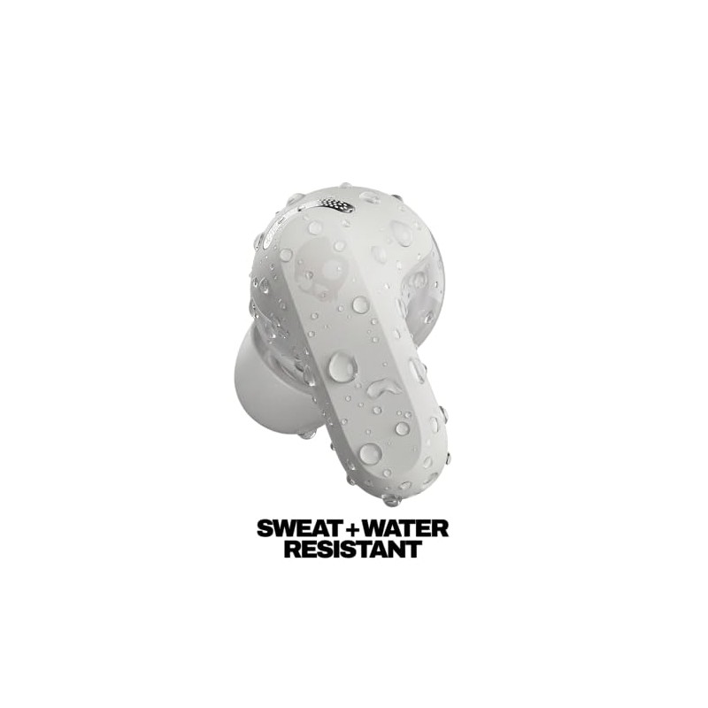 Skullcandy Rail ANC Active Noise Cancelling Wireless Earbuds - Bone/Orange