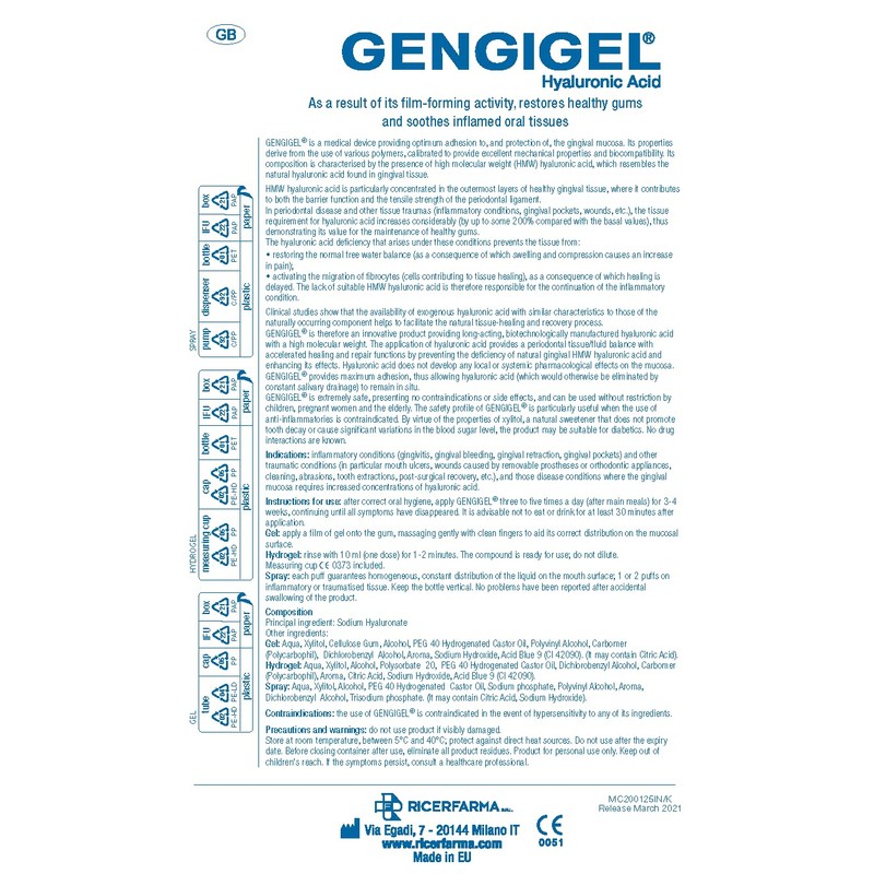 Gengigel Hyaluronic Acid Mouthrinse 300ml