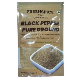 FreshSpice Black Pepper Powder (100g) | Freshly harvested from farms of Kerala and lab tested for purity