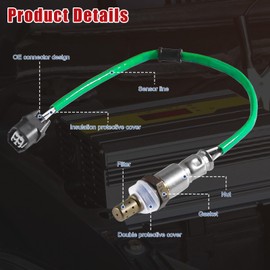 2Pcs Oxygen Sensor Upstream and Downstream 234-9091 234-4462 O2 Sensor Compatible with Honda Accord 08-12 & for Acura TSX 09-14 L4 2.4L