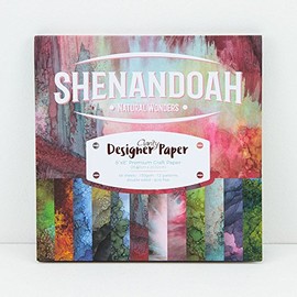 Shenandoah - Clarity Designer Paper 8" x 8": Decorative Craft Paper Pad, Designer Speciality Paper for Scrapbooking, Card Making, Printmaking, Stamping, 150 GSM