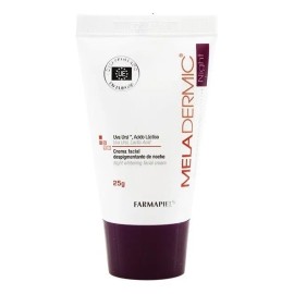 Crema Facial Aclaradora Despigmentante Meladermic de Noche 25gr Todo tipo de piel con Ácido Láctico