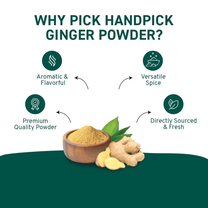 HANDPICK Ginger Powder (14oz/397g) No Additives, No Preservatives, No Fillers