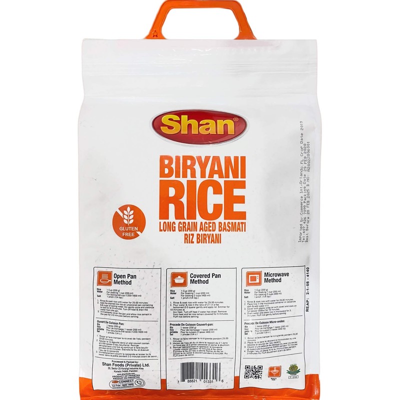 Shan - Extra Long Grain Aged Basmati Biryani Rice (10