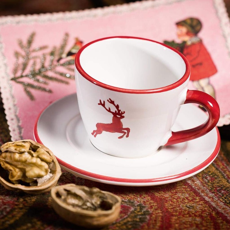 GMUNDNER KERAMIK Factory 0318BEGL05 Ruby Reindeer Egg Cup Smooth, 7.5