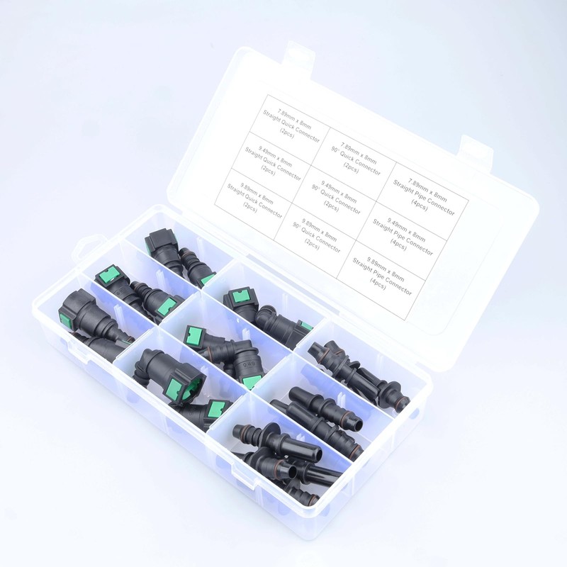 AC PERFORMANCE 24PCS Assorted Fuel Line Quick Connector Kit, SAE