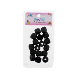 Zac's Alter Ego Black Wooden Hair Beads for Braiding/Plaiting