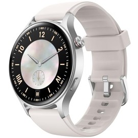 Smartwatch Men Women with Phone Function Fitness Watch 110+ Sports Modes & 3ATM 1.32 Inch Pedometer Watch for Android iOS Watch with Heart Rate Monitor SpO2 Stress Sleep Monitor - White