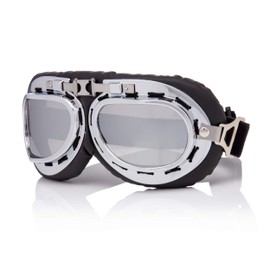 Ultra Vintage Classic Style Motorcycle Helmet and Steampunk Aviator Goggles Retro Cyber Goggles Victorian Gothic Punk Eyewear Welding Rave Rivet Cosplay Copper Rustic Lenses Costume Unisex - m