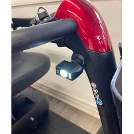 XLR USB Phone Charger with Light for Pride GoGo Colt Mobility Scooter, Black, Integrated LED Illumination, Universal Compatibility